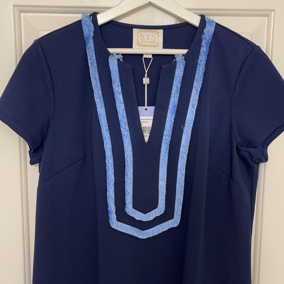Sail to Sable Navy Tunic Dress - Sz L - Picture 2 of 6